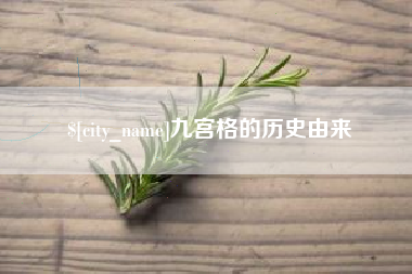 巢湖九宫格的历史由来