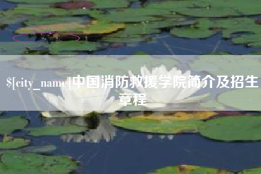 巢湖中国消防救援学院简介及招生章程