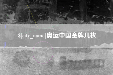 巢湖奥运中国金牌几枚