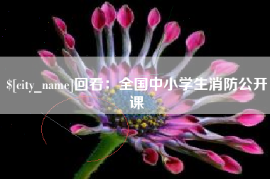 巢湖回看：全国中小学生消防公开课