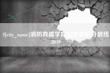 巢湖消防救援学院招生录取分数线2019