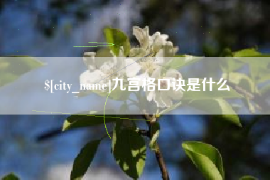 巢湖九宫格口诀是什么