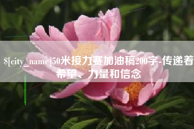 巢湖50米接力赛加油稿200字-传递着希望、力量和信念