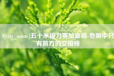 巢湖五十米接力赛加油稿-他眼中只有前方的交接棒