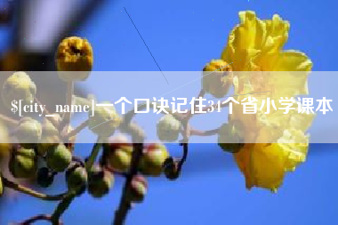 巢湖一个口诀记住34个省小学课本