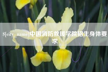 巢湖中国消防救援学院招生身体要求