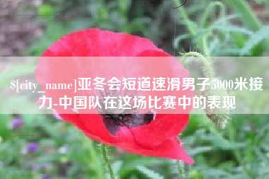 巢湖亚冬会短道速滑男子5000米接力-中国队在这场比赛中的表现