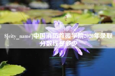 巢湖中国消防救援学院2020年录取分数线是多少