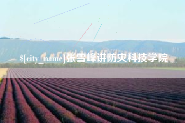 巢湖张雪峰讲防灾科技学院