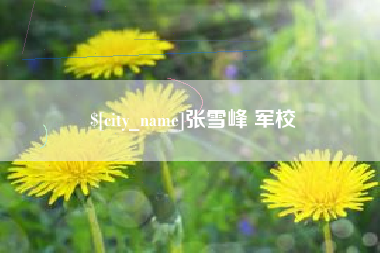 巢湖张雪峰 军校