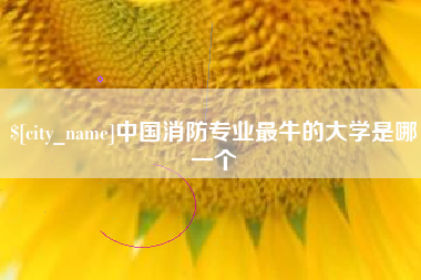 巢湖中国消防专业最牛的大学是哪一个