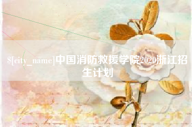 巢湖中国消防救援学院2020浙江招生计划