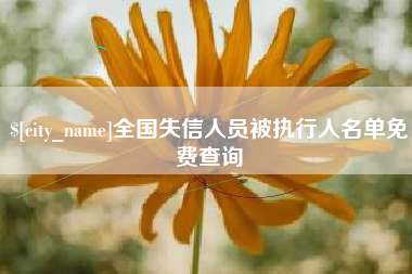 巢湖全国失信人员被执行人名单免费查询