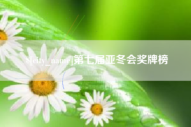 巢湖第七届亚冬会奖牌榜