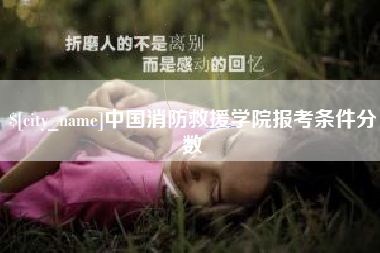 巢湖中国消防救援学院报考条件分数