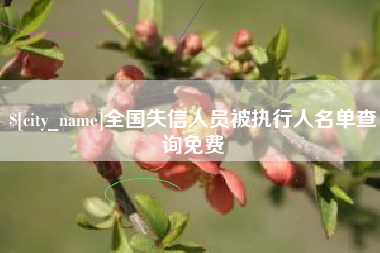 巢湖全国失信人员被执行人名单查询免费