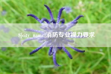 巢湖消防专业视力要求