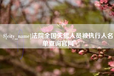 巢湖法院全国失信人员被执行人名单查询官网