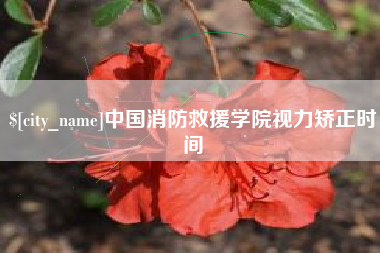 巢湖中国消防救援学院视力矫正时间