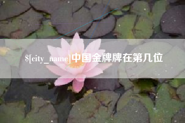 巢湖中国金牌牌在第几位