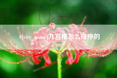 巢湖九宫格怎么排序的