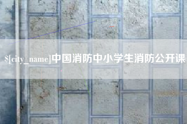 巢湖中国消防中小学生消防公开课