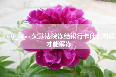 巢湖欠款法院冻结银行卡什么时候才能解冻