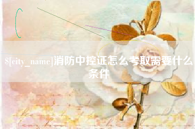 巢湖消防中控证怎么考取需要什么条件