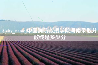 巢湖中国消防救援学院河南录取分数线是多少分