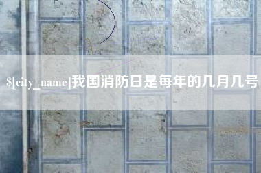 巢湖我国消防日是每年的几月几号