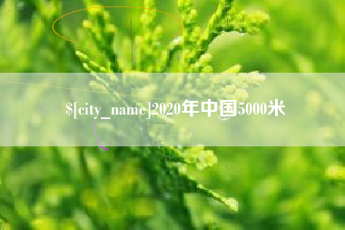 巢湖2020年中国5000米