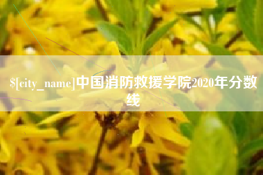 巢湖中国消防救援学院2020年分数线