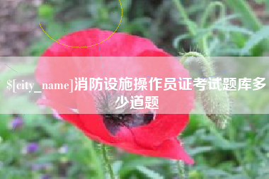 巢湖消防设施操作员证考试题库多少道题