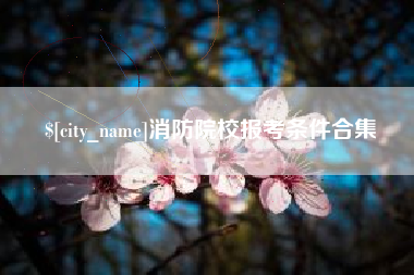 巢湖消防院校报考条件合集